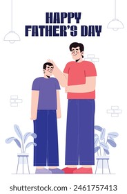 vertical poster template for fathers day celebration