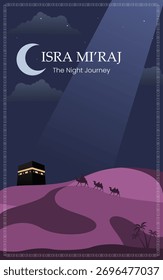 Plantilla de póster de Vertical para Isra Miraj