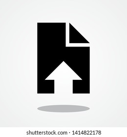 Vertical Print Orientation Icon with Gray Shadow