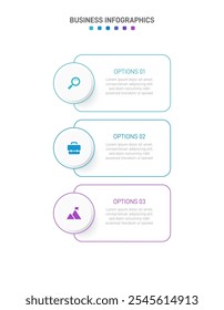 Vertical progress bar featuring 3 arrow-shaped elements, symbolizing the three stages of business strategy and progression. Clean timeline infographic design template. Vector for mobile presentation.