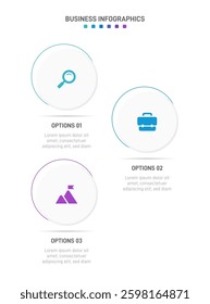 Vertical progress bar featuring 3 arrow-shaped elements, symbolizing the three stages of business strategy and progression. Clean timeline infographic design template. Vector for mobile presentation.