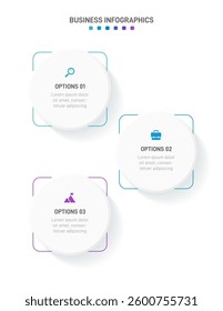 Vertical progress bar featuring 3 arrow-shaped elements, symbolizing the three stages of business strategy and progression. Clean timeline infographic design template. Vector for mobile presentation.