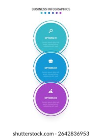 Vertical progress bar featuring 3 arrow-shaped elements, symbolizing the three stages of business strategy and progression. Clean timeline infographic design template. Vector for mobile presentation.