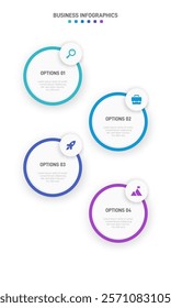 Vertical progress bar featuring 4 arrow-shaped elements, symbolizing the four stages of business strategy and progression. Clean timeline infographic design template. Vector for mobile presentation.