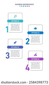 Vertical progress bar featuring 4 arrow-shaped elements, symbolizing the four stages of business strategy and progression. Clean timeline infographic design template. Vector for mobile presentation.