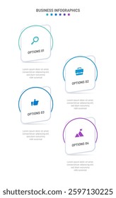 Vertical progress bar featuring 4 arrow-shaped elements, symbolizing the four stages of business strategy and progression. Clean timeline infographic design template. Vector for mobile presentation.