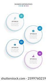 Vertical progress bar featuring 4 arrow-shaped elements, symbolizing the four stages of business strategy and progression. Clean timeline infographic design template. Vector for mobile presentation.