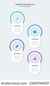 Vertical progress bar featuring 4 arrow-shaped elements, symbolizing the four stages of business strategy and progression. Clean timeline infographic design template. Vector for mobile presentation.
