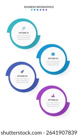 Vertical progress bar featuring 4 arrow-shaped elements, symbolizing the four stages of business strategy and progression. Clean timeline infographic design template. Vector for mobile presentation.