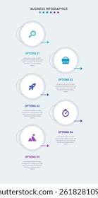 Vertical progress bar featuring 5 arrow-shaped elements, symbolizing the five stages of business strategy and progression. Clean timeline infographic design template. Vector for mobile presentation.