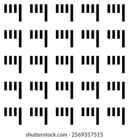 Vertical rectangle pattern abstract art