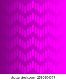 Vertical rectangle stripes. Abstract horizontal zigzag arrangement. Gradient between purple and magenta.