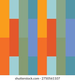 Vertical Rectangles Color Block Pattern