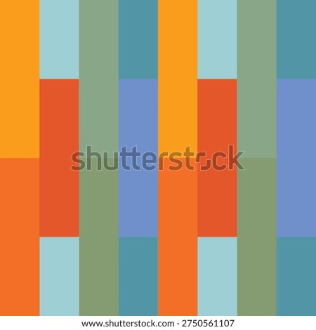 Vertical Rectangles Color Block Pattern
