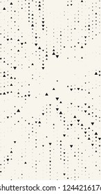 Vertical rectangular banner with triangles. Geometric pattern. Background in modern minimalist style. Vector illustration.