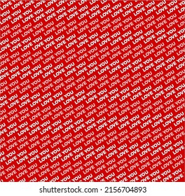 A vertical red background with white text love you  Scalable Vector Graphics 