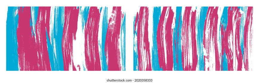 Vertical red and blue paint strokes, artwork, painting on canvas. Dirty oil, acrylic painted art, vector texture. Abstract grungy background, light hand drawn cover, backdrop, colored pattern