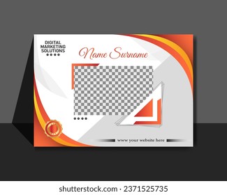 Vertical Red and orange abstract shape business flyer template for se business.Cover brochure layout annual report poster flyer with geometric shape 