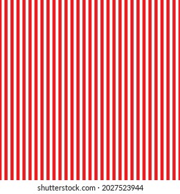 Vertical red and white stripes background. Seamless and repeating pattern. Editable template. Vector illustration.