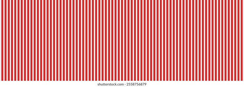 Vertical red and white stripes background. Seamless and repeating pattern. Editable template. Vector illustration. Abstract geometric wallpaper of the surface.  Print for polygraphy, t-shirts. eps10 