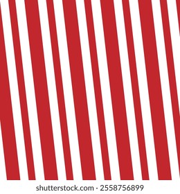 Vertical red and white stripes background. Seamless and repeating pattern. Editable template. Vector illustration. Abstract geometric wallpaper of the surface.  Print for polygraphy, t-shirts. eps10 