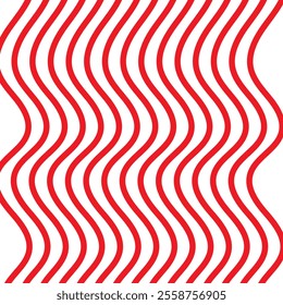 Vertical red and white stripes background. Seamless and repeating pattern. Editable template. Vector illustration. Abstract geometric wallpaper of the surface.  Print for polygraphy, t-shirts. eps10 