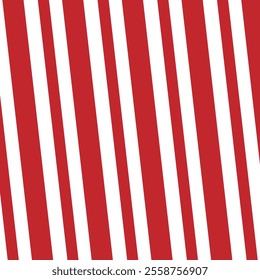 Vertical red and white stripes background. Seamless and repeating pattern. Editable template. Vector illustration. Abstract geometric wallpaper of the surface.  Print for polygraphy, t-shirts. eps10 