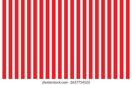 Vertical red and white stripes background. Seamless and repeating pattern. Editable template. Vector illustration. EPS 10 . 