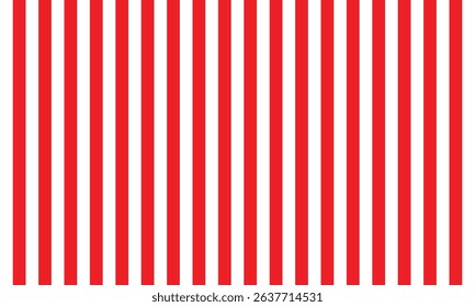 Vertical red and white stripes background. Seamless and repeating pattern. Editable template. Vector illustration. EPS 10 . 