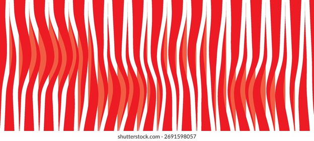 Fundo de listras verticais vermelhas e brancas. Sem emenda e repetição padrão.ilustrasion moden.