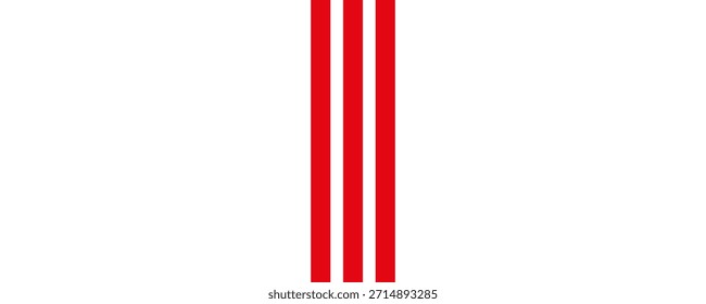 Vertical red and white stripes background. Seamless and repeating pattern.