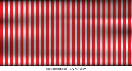 Vertical red and white stripes background. Seamless and repeating pattern.