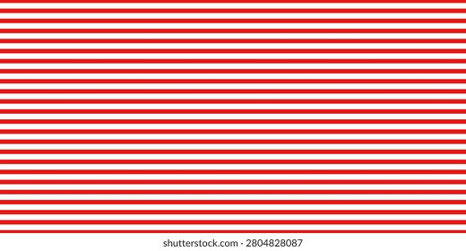 Vertical red and white stripes background. Seamless and repeating pattern. Editable template. Vector illustration. EPS 11