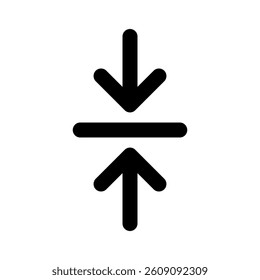Vertical resize icon. Vector illustration design