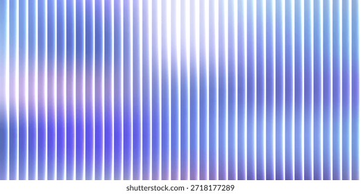 Vertical ribbed glass surface, cool cyan purple spectrum with diffuse white glow and gentle distortion, dreamy abstract wallpaper, vector illustration