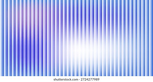 Superficie de cristal acanalada de la Vertical, espectro púrpura cian fresco con el brillo blanco difuso y la distorsión suave, papel pintado abstracto soñador, Ilustración vectorial