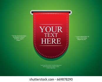 Vertical Ribbon , Bookmark, Label, Tags elements for your Sales