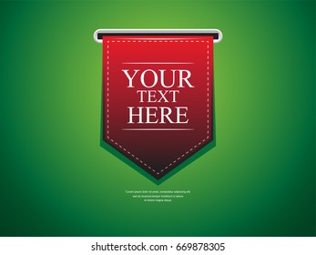 Vertical Ribbon , Bookmark, Label, Tags elements for your Sales