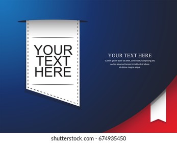 Vertical Ribbon , Bookmark, Label or Tags elements for print ,  web, banner and poster material. 