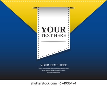 Vertical Ribbon , Bookmark, Label or Tags elements for print, web, banner and poster material.