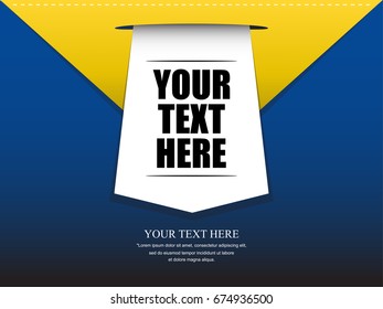 Vertical Ribbon , Bookmark, Label or Tags elements for print, web, banner and poster material.