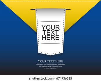 Vertical Ribbon , Bookmark, Label or Tags elements for print, web, banner and poster material.