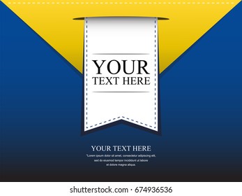 Vertical Ribbon , Bookmark, Label or Tags elements for print, web, banner and poster material.