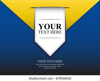 Vertical Ribbon , Bookmark, Label or Tags elements for print, web, banner and poster material.