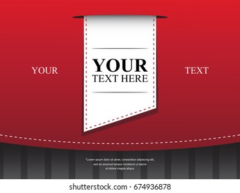 Vertical Ribbon , Bookmark, Label or Tags elements for print, web, banner and poster material.