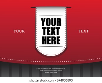 Vertical Ribbon , Bookmark, Label or Tags elements for print, web, banner and poster material.