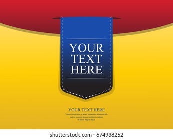 Vertical Ribbon , Bookmark, Label or Tags elements for print, web, banner and poster material.