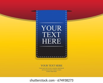 Vertical Ribbon , Bookmark, Label or Tags elements for print, web, banner and poster material.