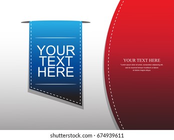 Vertical Ribbon , Bookmark, Label or Tags elements for print, web, banner and poster material.