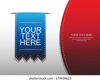 Vertical Ribbon , Bookmark, Label or Tags elements for print, web, banner and poster material.